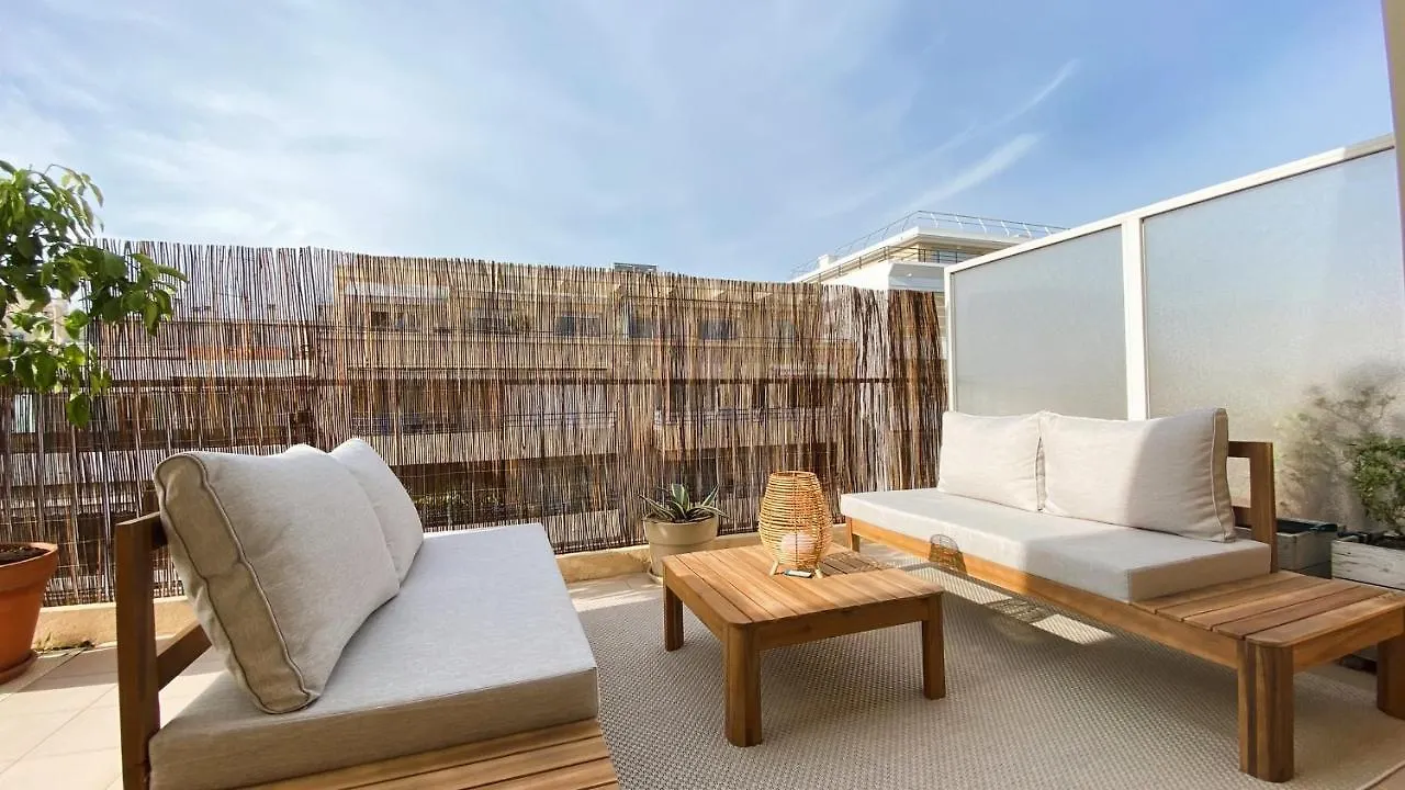 Daire T2 Bricka La Terrasse De La Plage, Moderne, Equipe, Lumineux Antibes