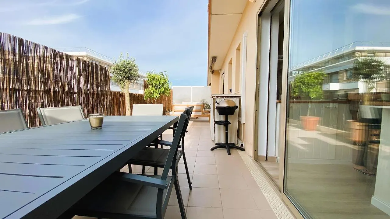 T2 Bricka La Terrasse De La Plage, Moderne, Equipe, Lumineux 昂蒂布 法国